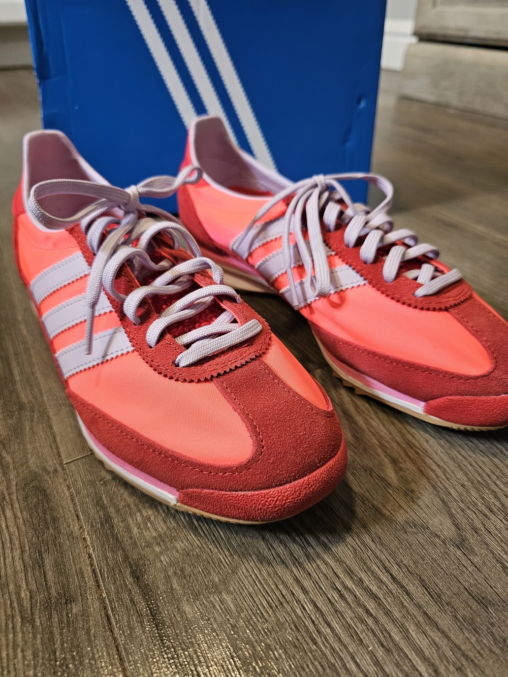 adidas Women’s Pink and Red Retro-Inspired Sprint Sneakers